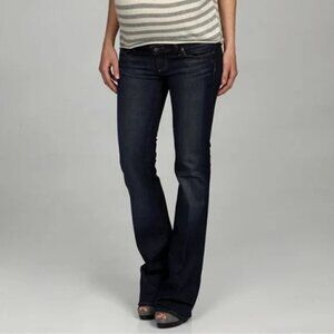 NWT PAIGE Maternity Westborne Tuscan Jeans Bootcut Dark Wash Size 31
